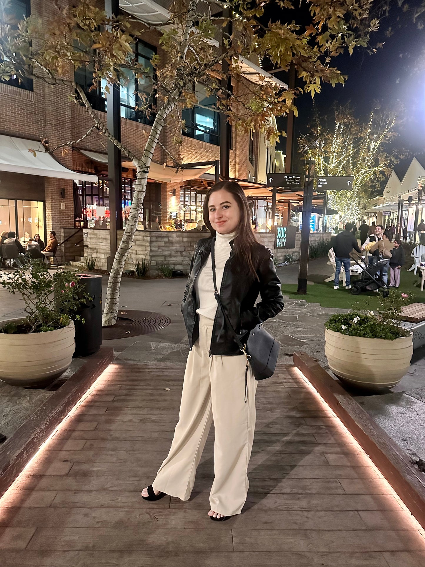 High Waisted Pleated Wide Leg Pants - Cream