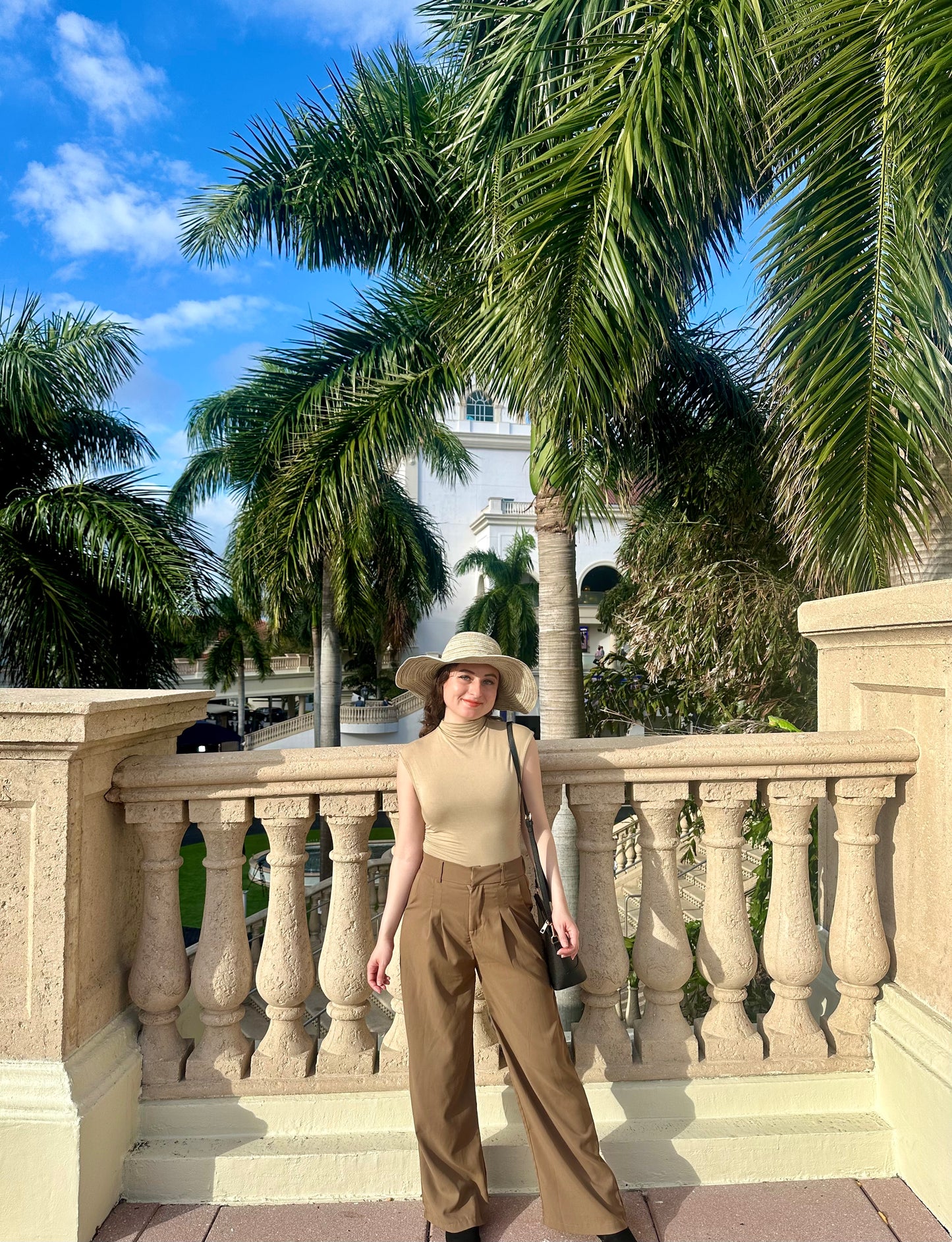 Mock Neck Cap Sleeve Ruched Crop Top - Malibu Sand