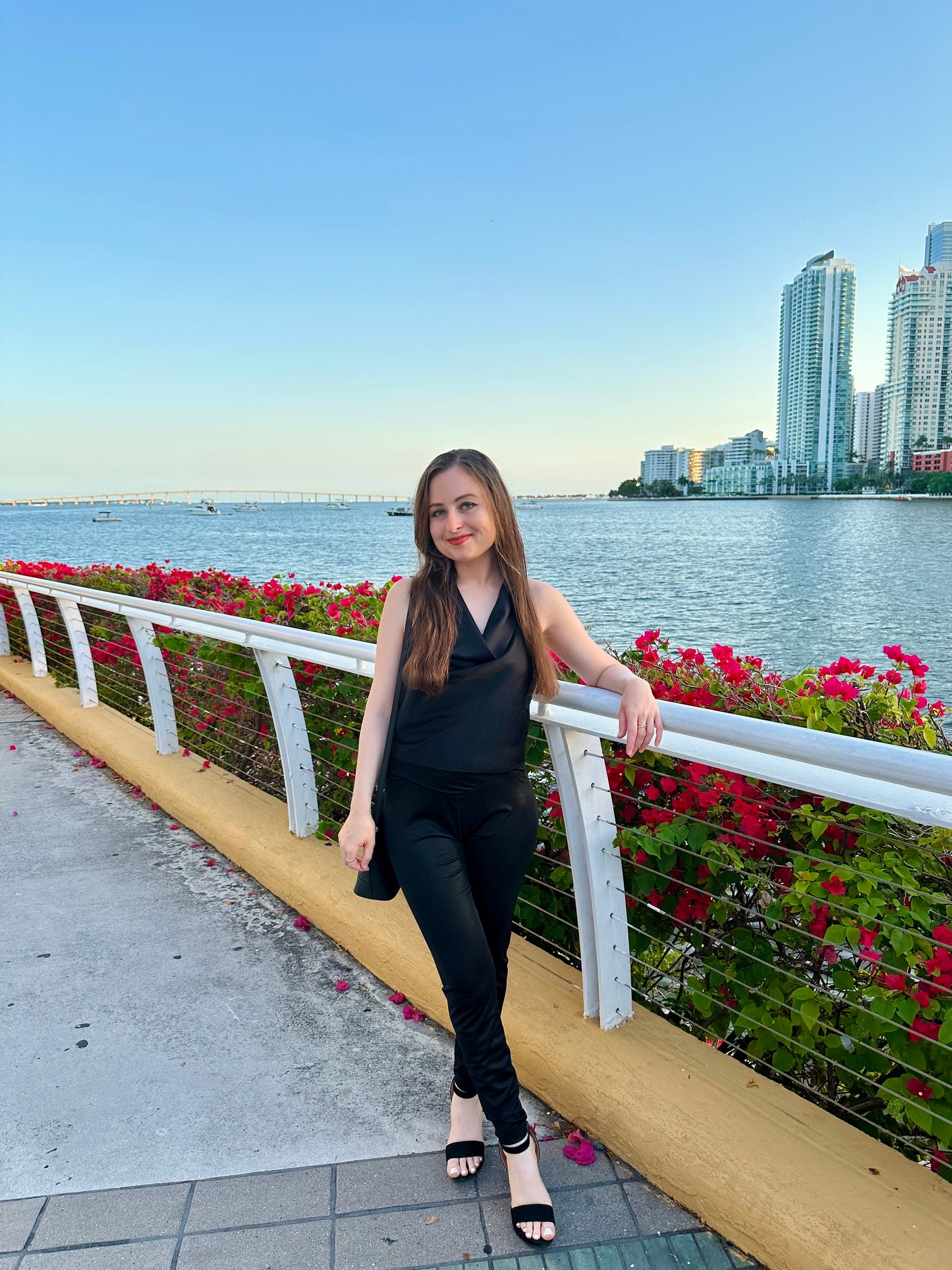 Satin Cowl Neck Backless Top - Black