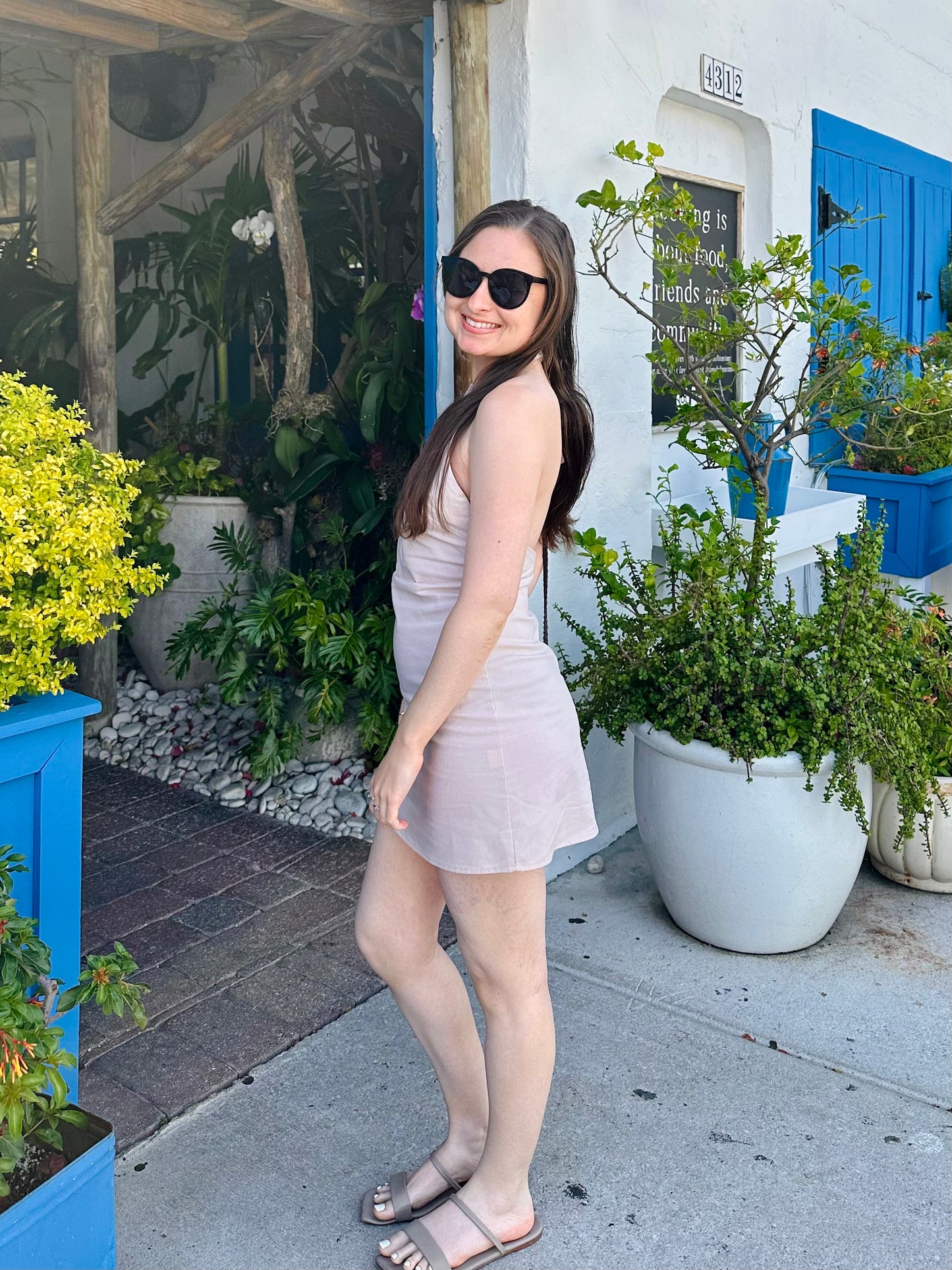 The Isla Apricot Mini Dress