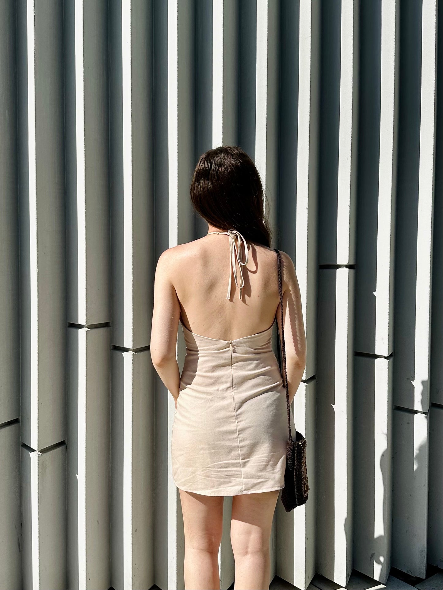 The Isla Apricot Mini Dress