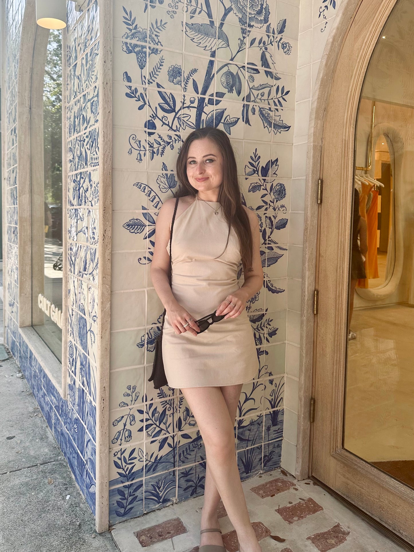 The Isla Apricot Mini Dress
