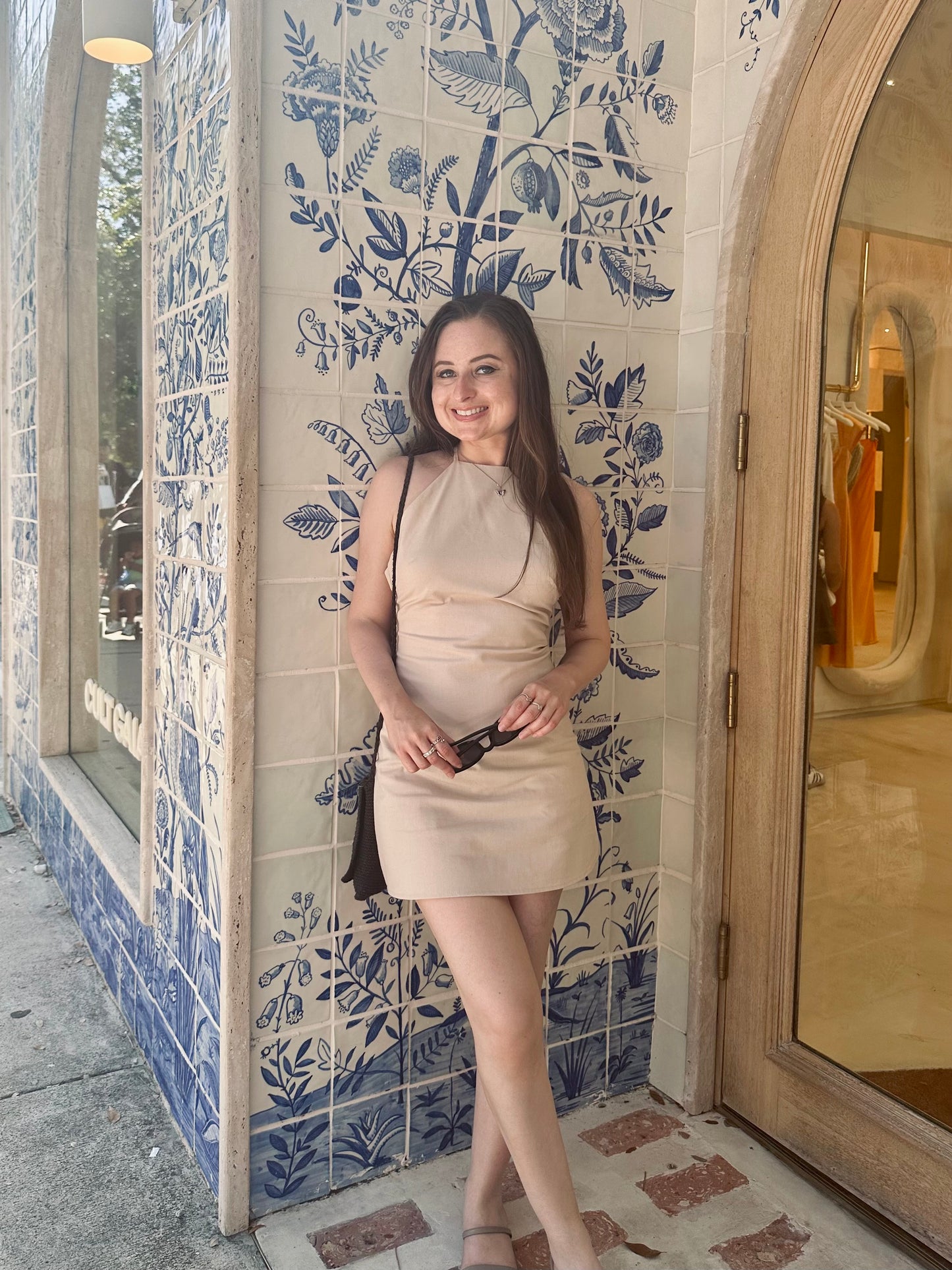 The Isla Apricot Mini Dress