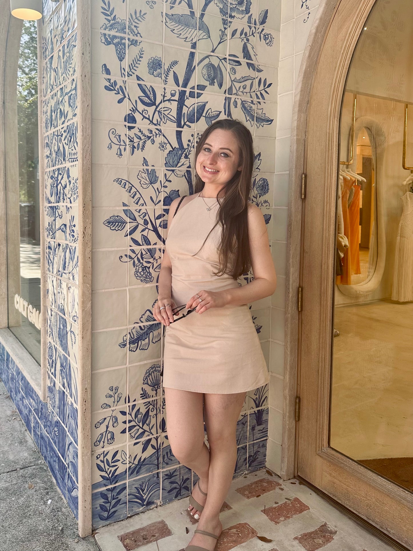 The Isla Apricot Mini Dress