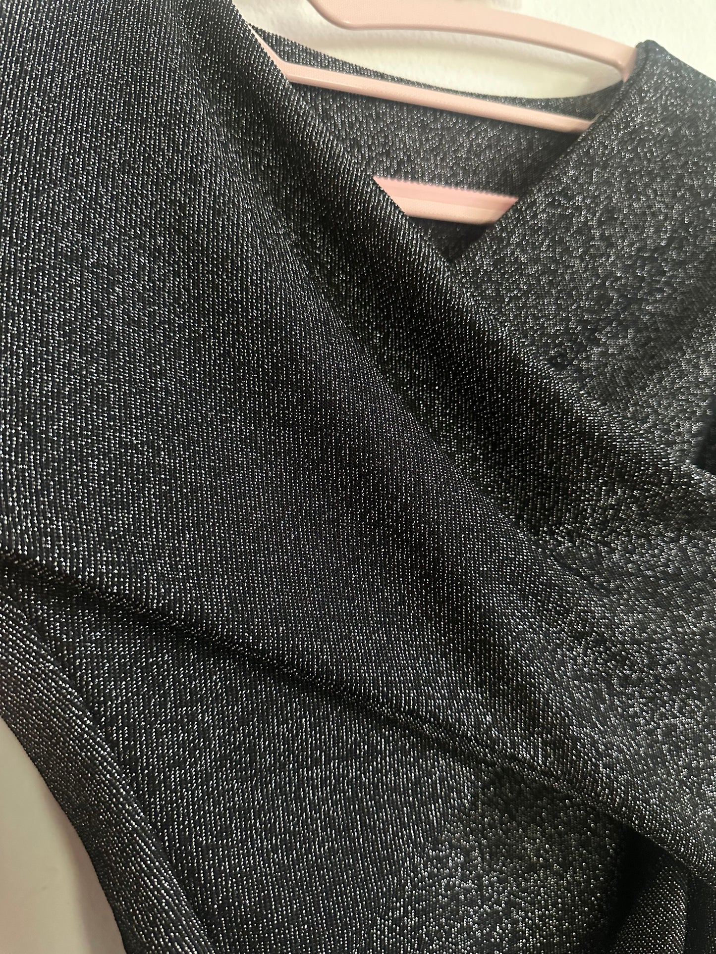 Sparkling Double Layered Reversible Cross Bodysuit