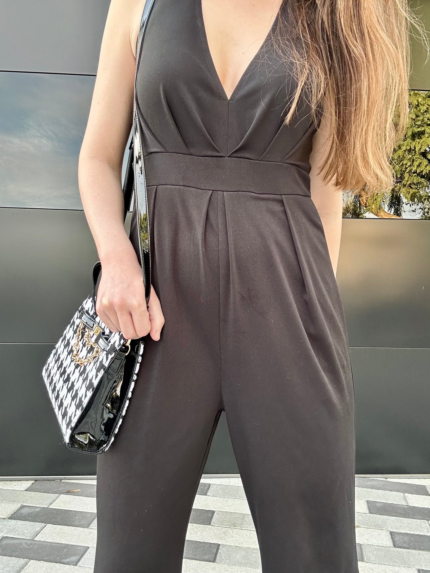 Petite Maxi Wide Leg Jumpsuit - Black