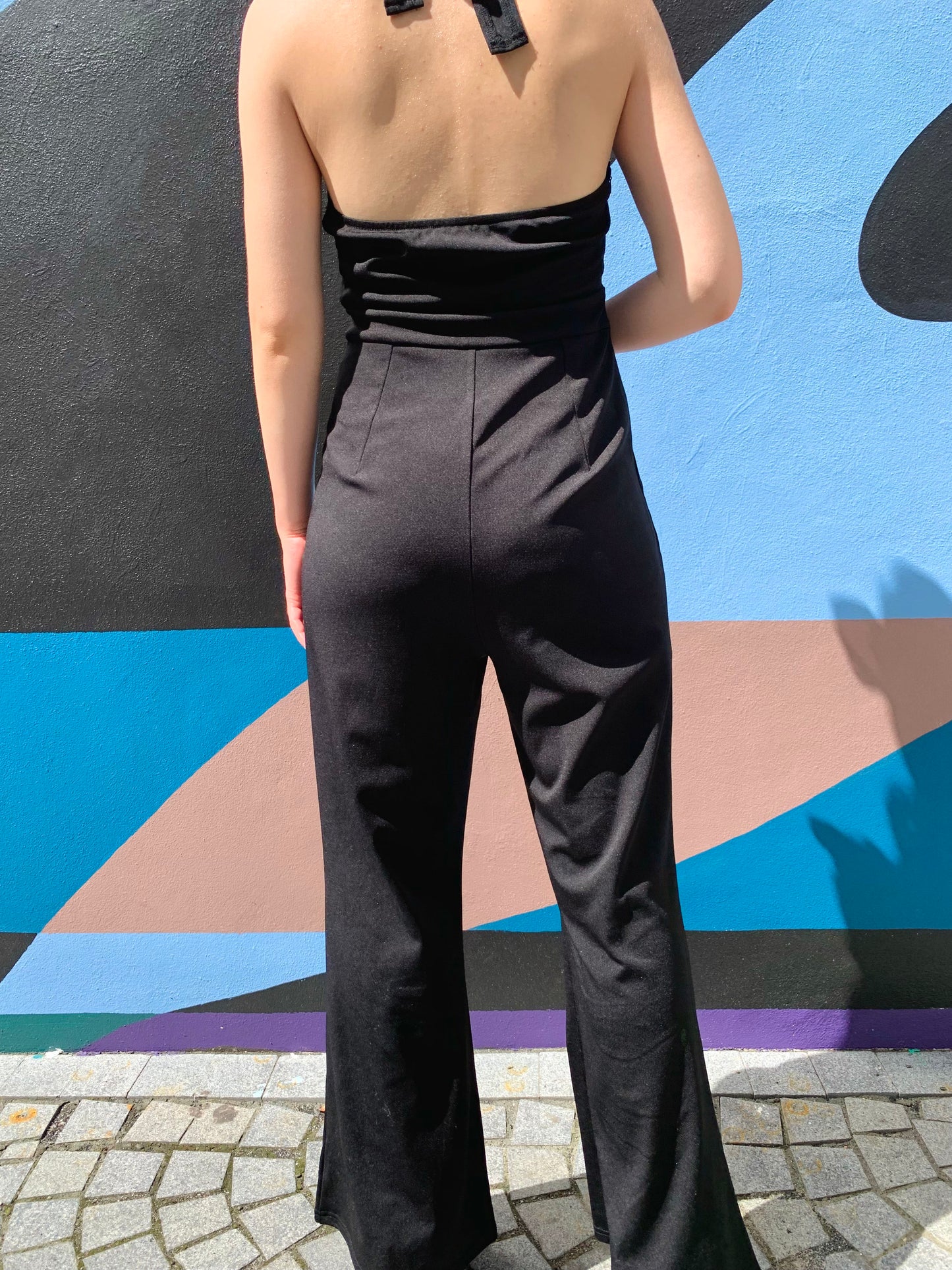 Petite Maxi Wide Leg Jumpsuit - Black