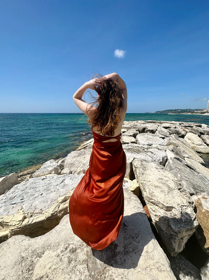 Petite Maxi Dress - Rust DIIMA Apparel Petite Maxi Dress - Rust DIIMA Apparel