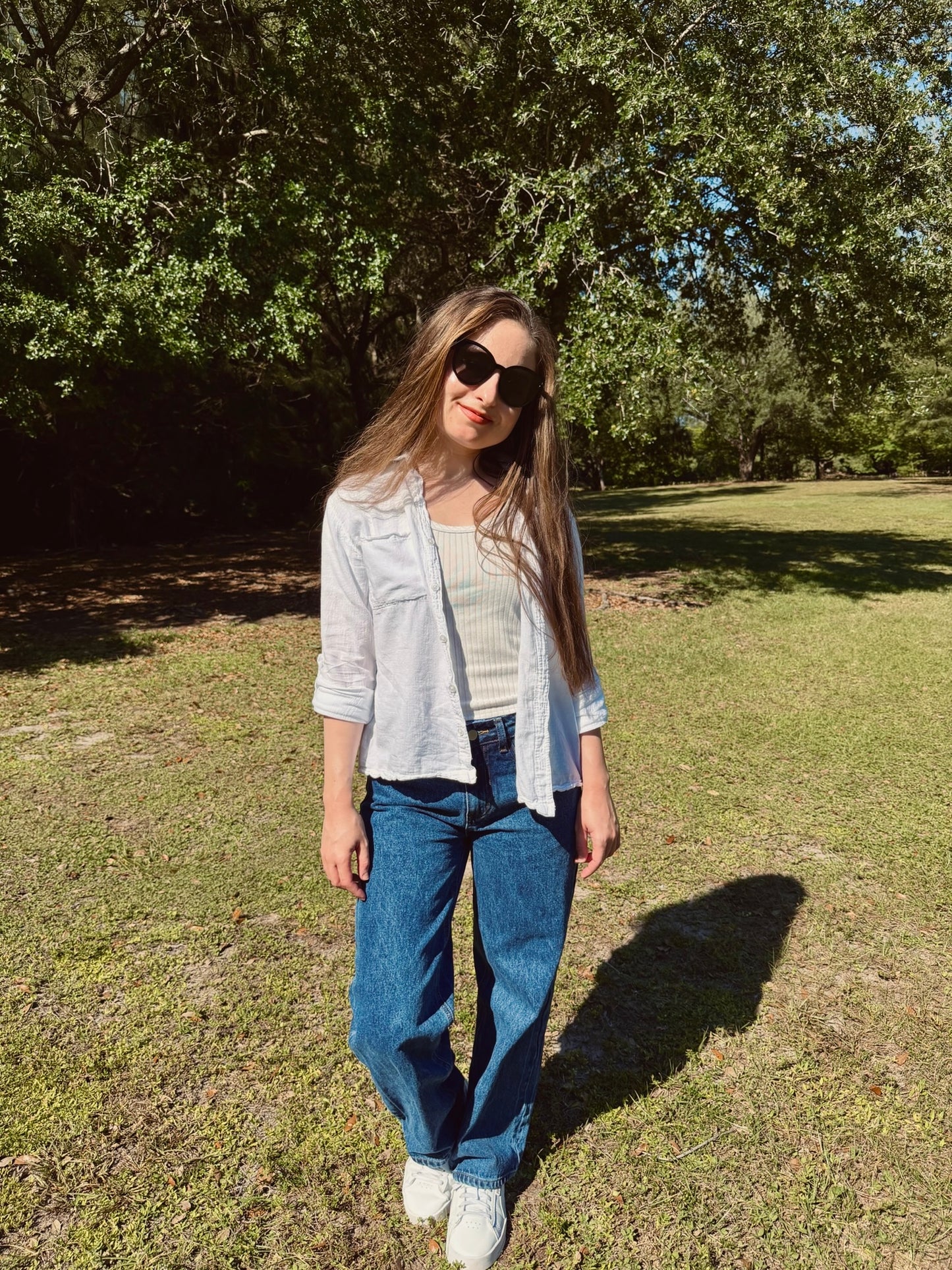 Petite High Rise Relaxed Fit Boyfriend Jeans - Dark Wash