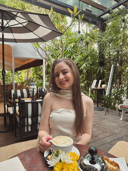 Satin Tube Top with Neck Scarf