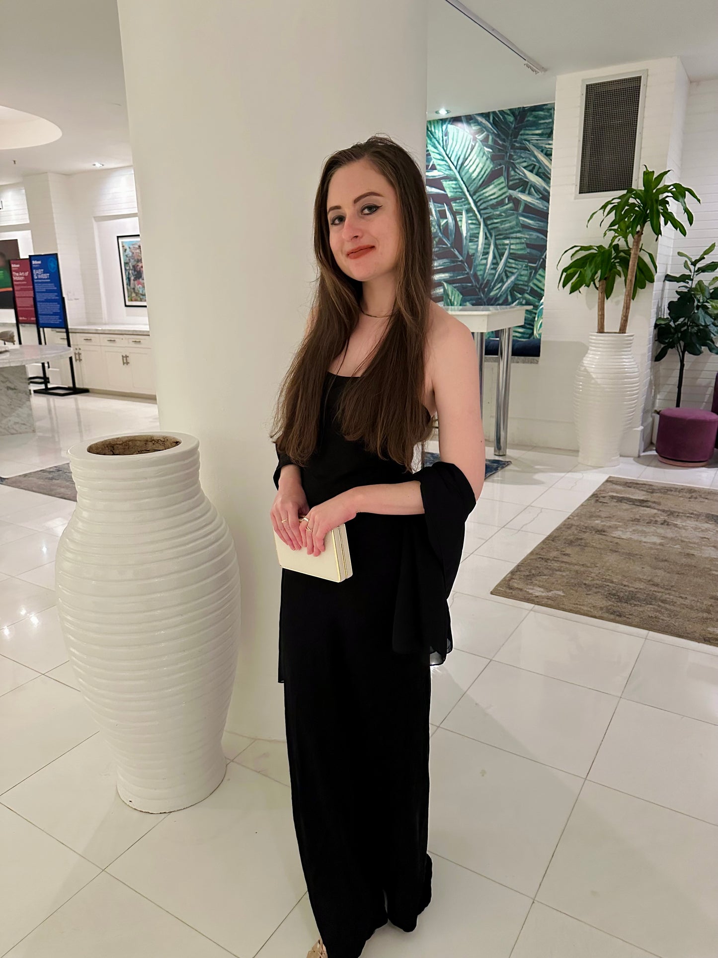 Petite Satin Floral Maxi Dress - Black