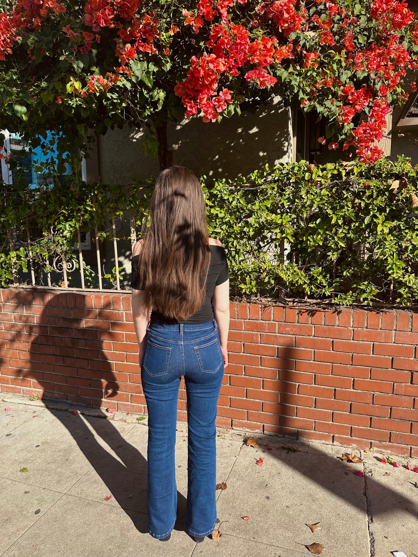 Petite Mid-Rise Flare Jeans - Dark Wash