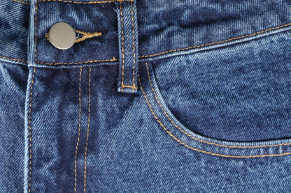 Petite High Rise Relaxed Fit Boyfriend Jeans - Dark Wash