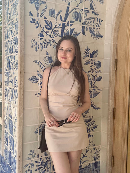 The Isla Apricot Mini Dress