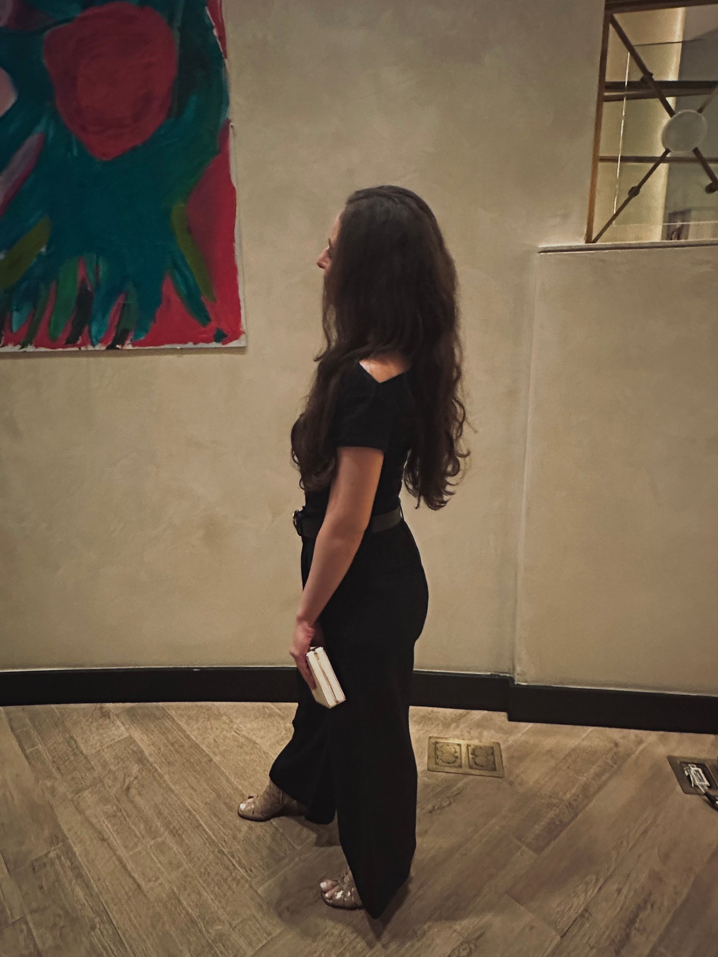 High Waisted Pleated Wide Leg Dress Pants - Black