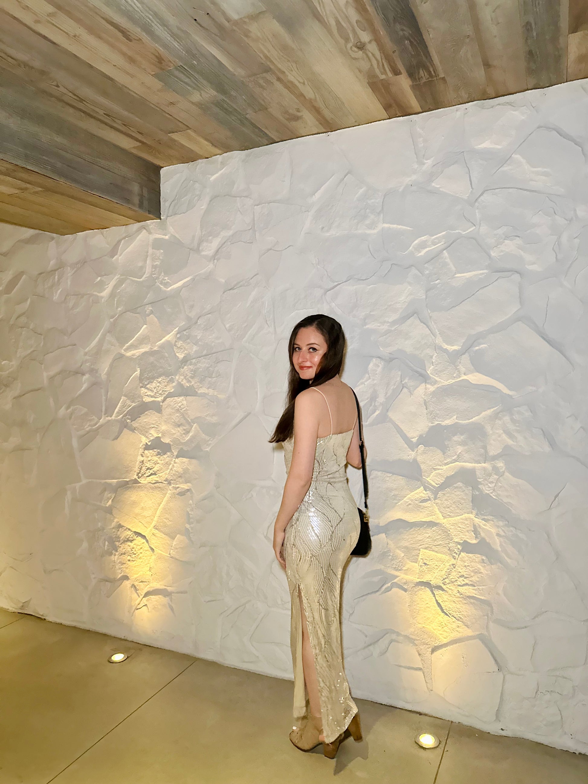 Petite Sequin Maxi Dress